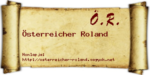 Österreicher Roland névjegykártya