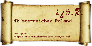 Österreicher Roland névjegykártya