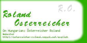 roland osterreicher business card