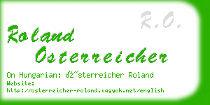 roland osterreicher business card